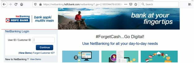 HDFC BANK Net Banking Login