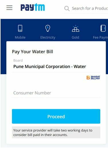 Pune Municipal Corporation Bill Payment by Paytm