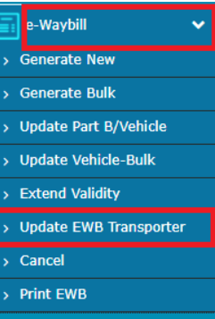 Update EWB Transporter