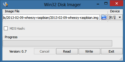Chrome OS-Image-Datei mit dem Win32Disk-Imager auf Ihren USB-Stick