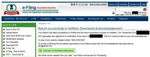 ITR e-Filing Verify