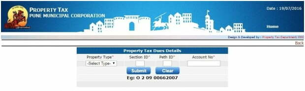 Pune Property Tax Details Search