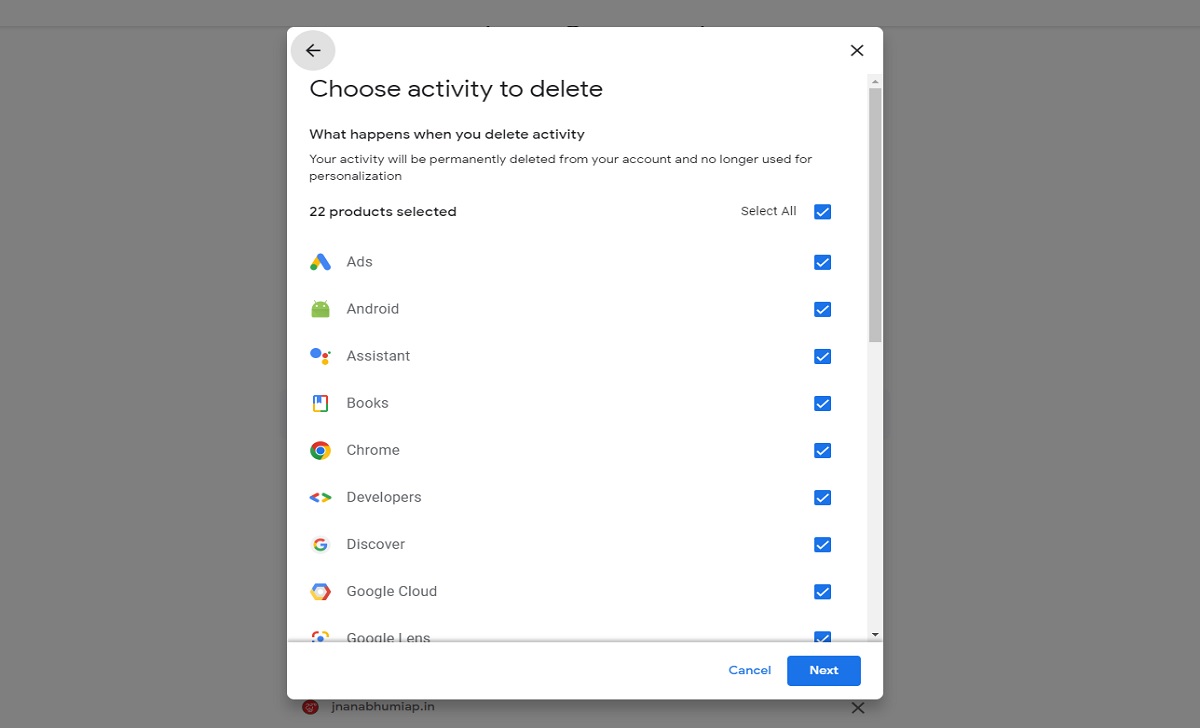 google history delete all my activity laptop