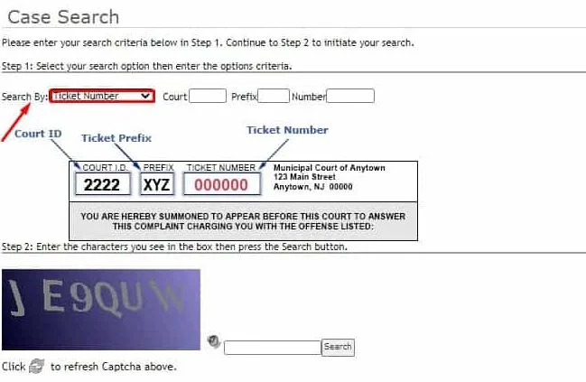 njmcdirect ticket number